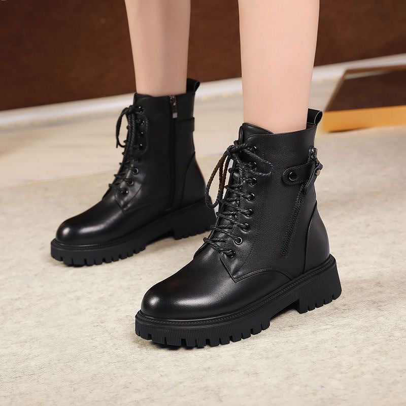 New British-style Thickened Insulated And Fleece-lined Womens Dr Martens Boots