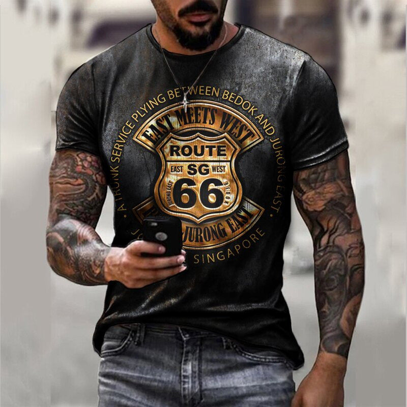 Marathon T-shirt Plus Size Men's