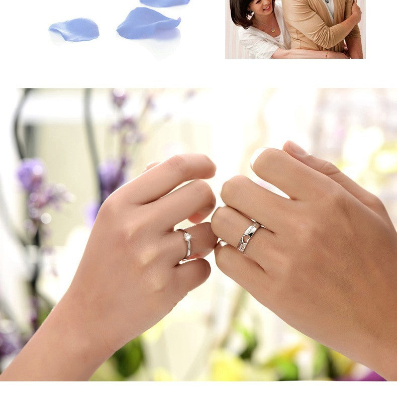 S925 Silver Couple Ring Eternal Love