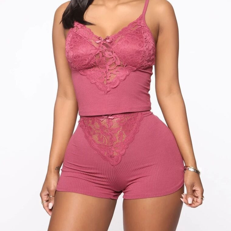 Stylish And Comfortable Lace Pajama Set