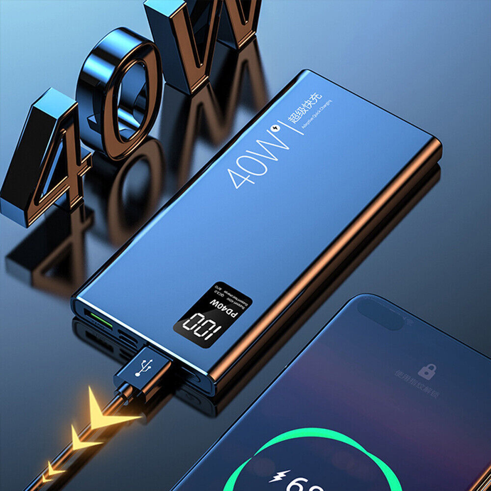 80000mAh Fast External Portable Power Bank Backup Battery Charger For Cell Phone
