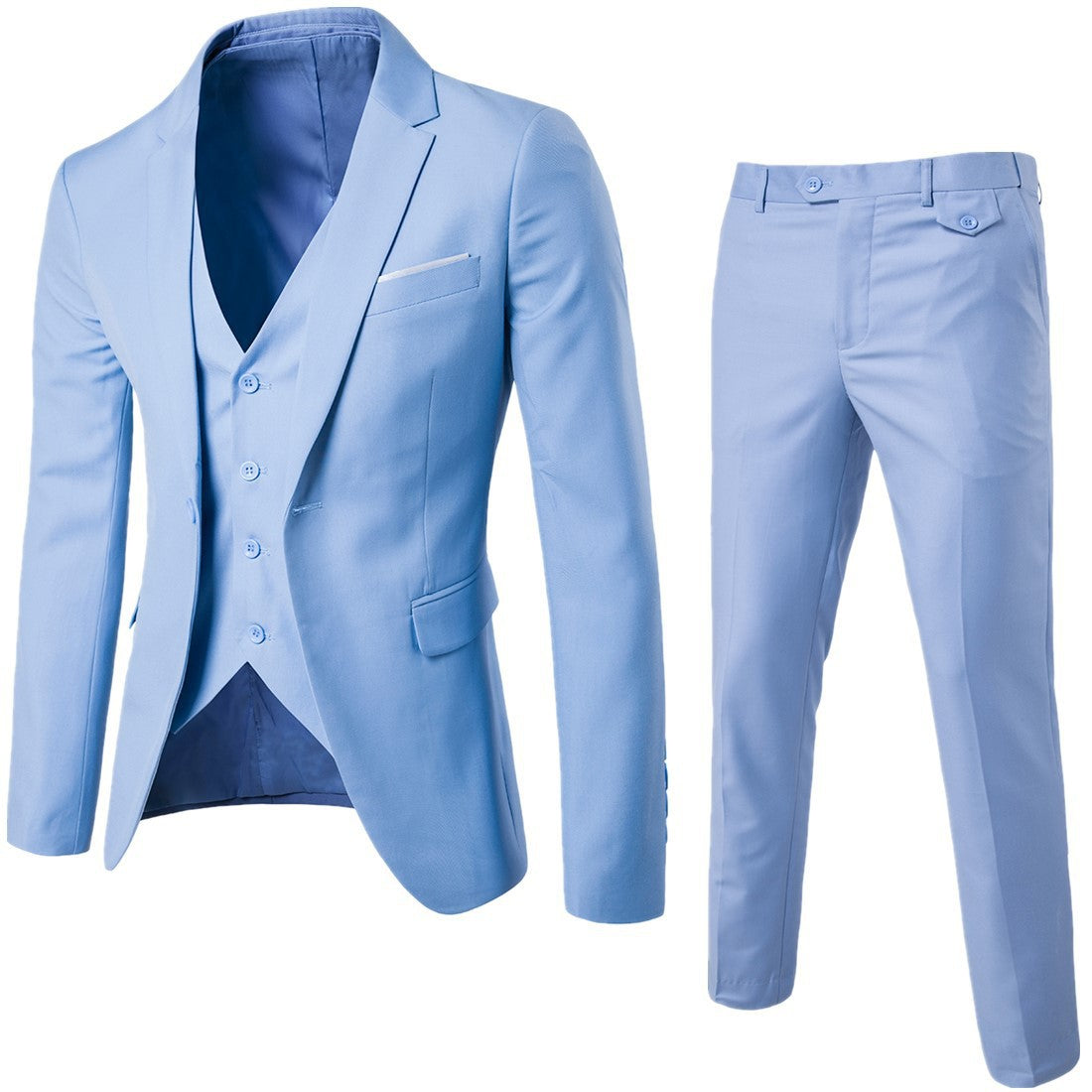 Men's Business Cotton Blend Casual Suit