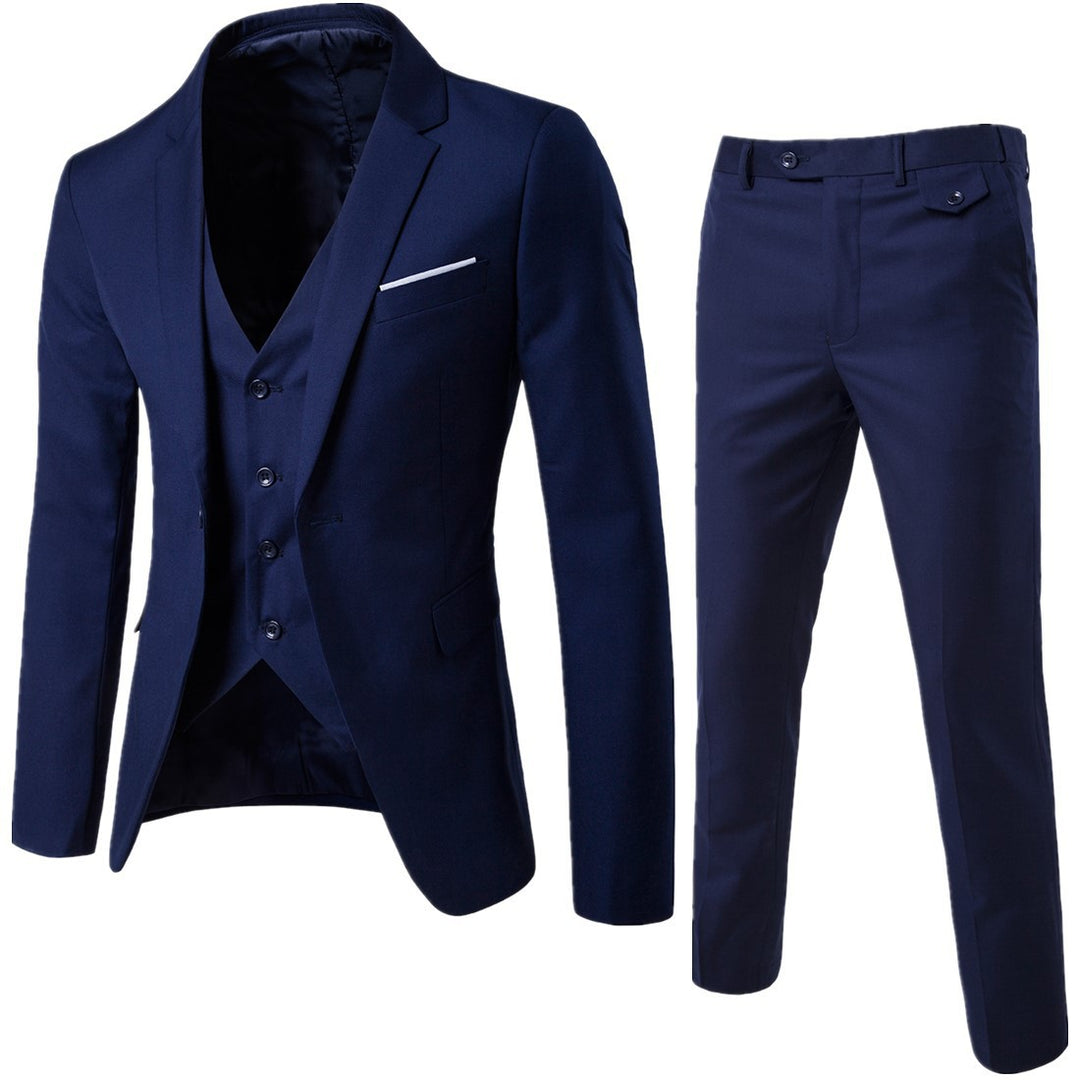 Men's Business Cotton Blend Casual Suit