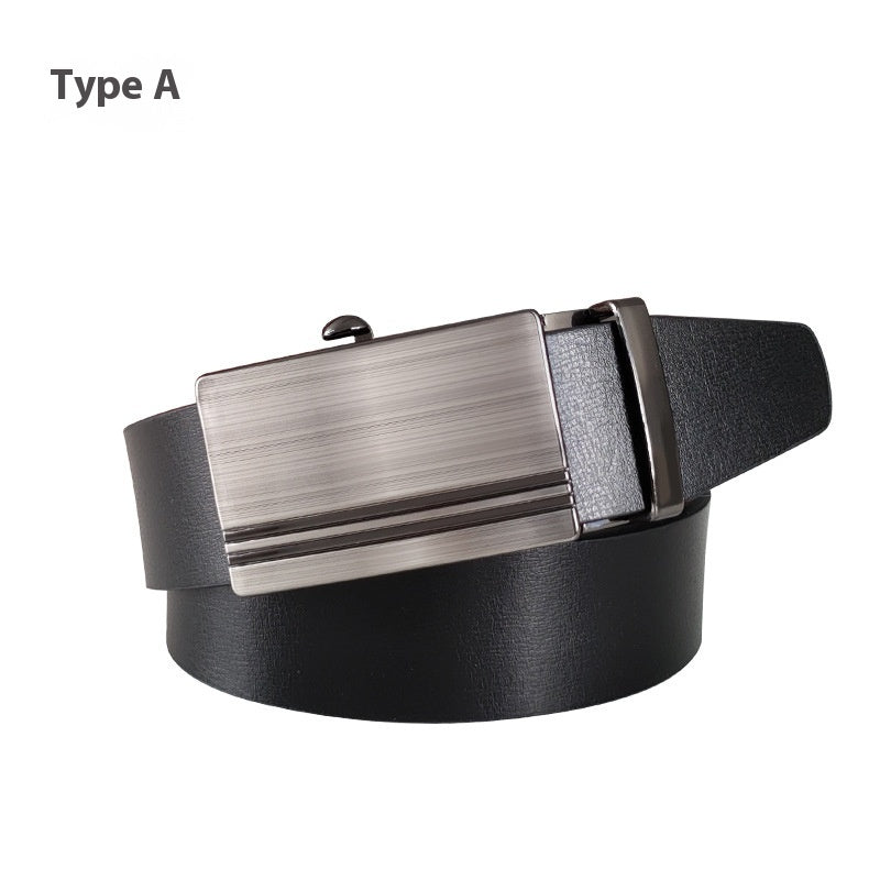 PU Classic Casual Business All-match Automatic Buckle Toothless Men's Belt