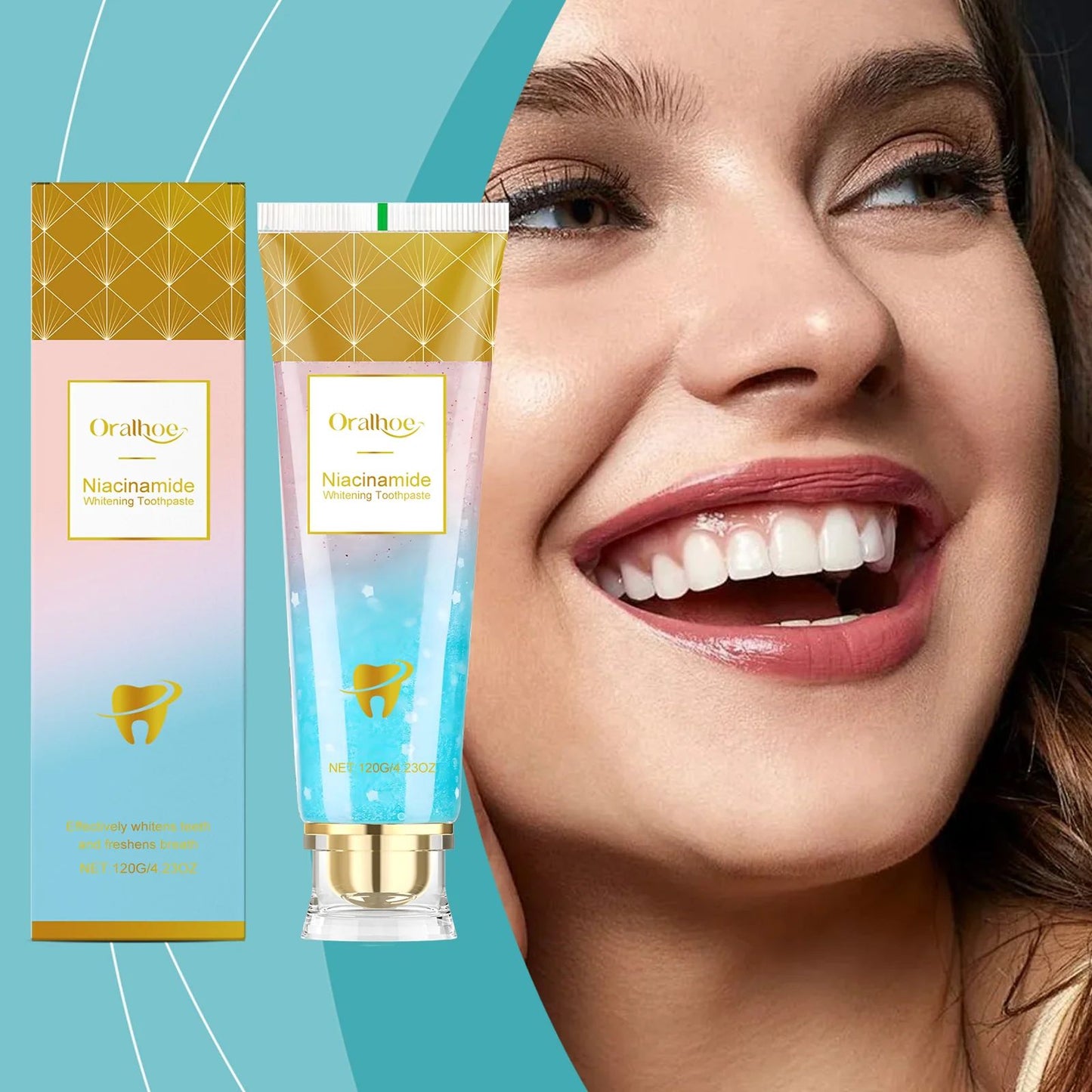 Oralhoe Brightening Toothpaste, Gentle Daily Care Toothpaste For Removing Stains, Brightening And Refreshing, And Reducing Odors
