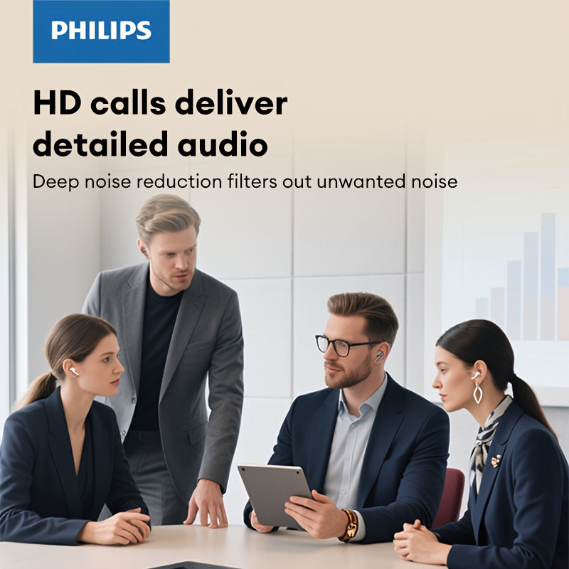 2025 Philips TAT1420 U - Shaped Patented Fit Long - Wear Wireless Earbuds Users Office Study Comfort