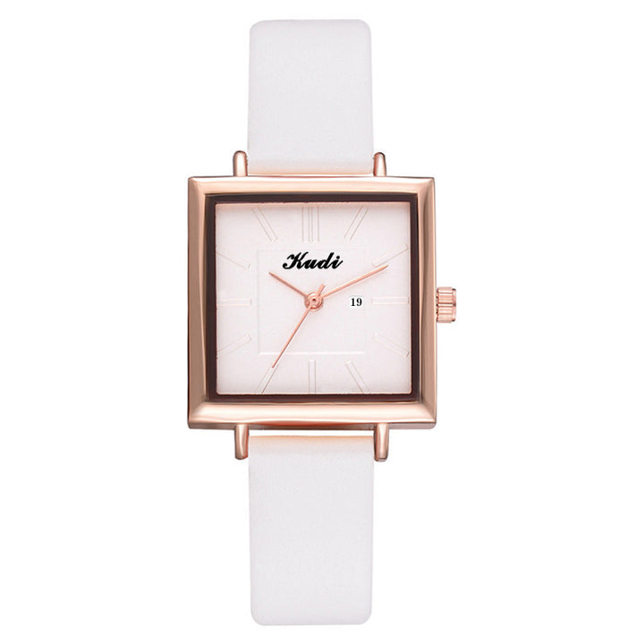 Calendar Square Fashion Student Wristband Watch