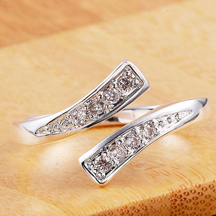 Popular Ornament Adjustable Micro Inlaid Zircon Open Ring