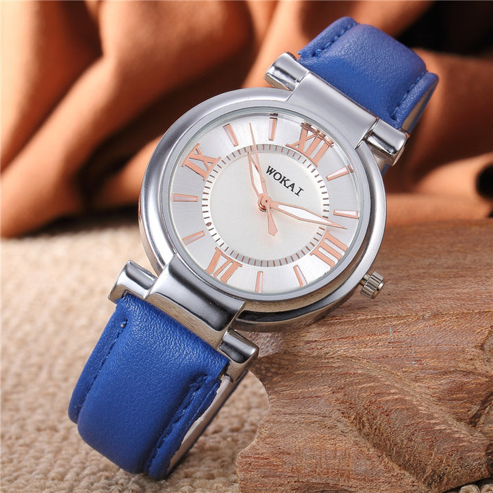 Simple Women's Belt Shell Convex Quartz Watch