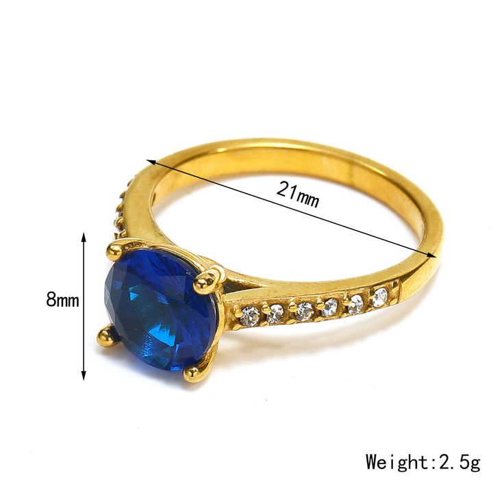 Simple Four-claw Micro Inlaid Zircon Row Diamond Ring