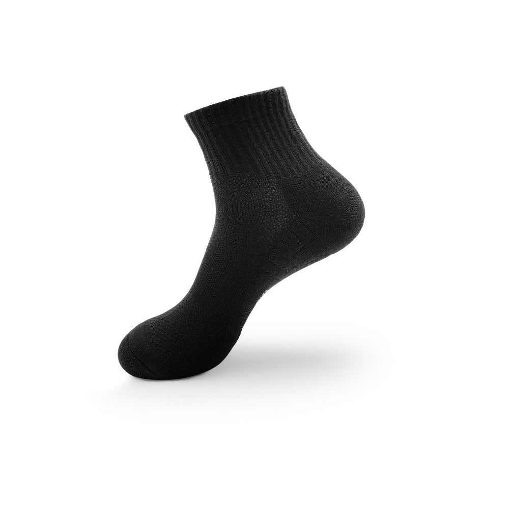 6 Pairs Of Men's Four-corner Ankle Shock-absorbing Sports Socks, Suitable For Sports Running And Hiking, With Shock Absorption And Breathable Features.