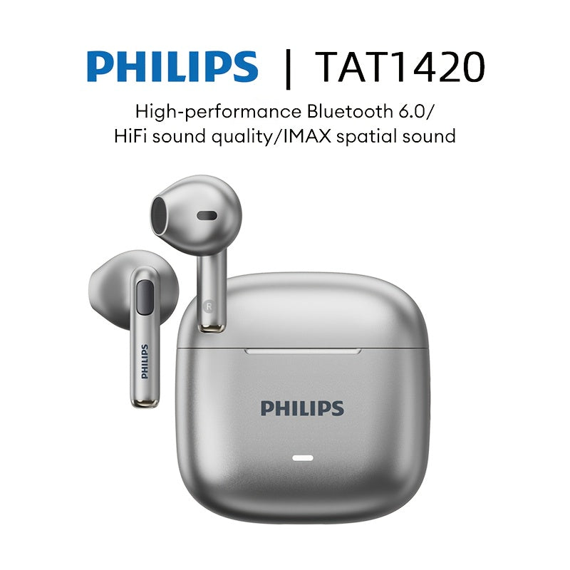 2025 Philips TAT1420 U - Shaped Patented Fit Long - Wear Wireless Earbuds Users Office Study Comfort