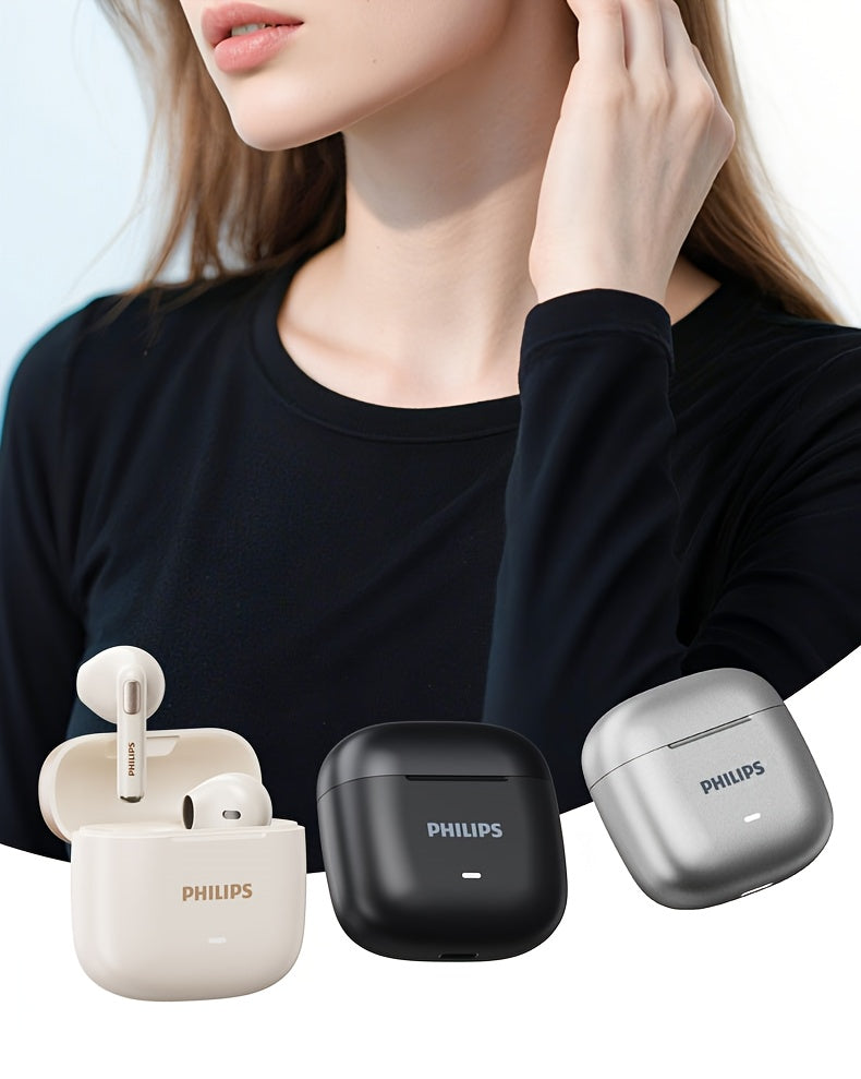 2025 Philips TAT1420 U - Shaped Patented Fit Long - Wear Wireless Earbuds Users Office Study Comfort
