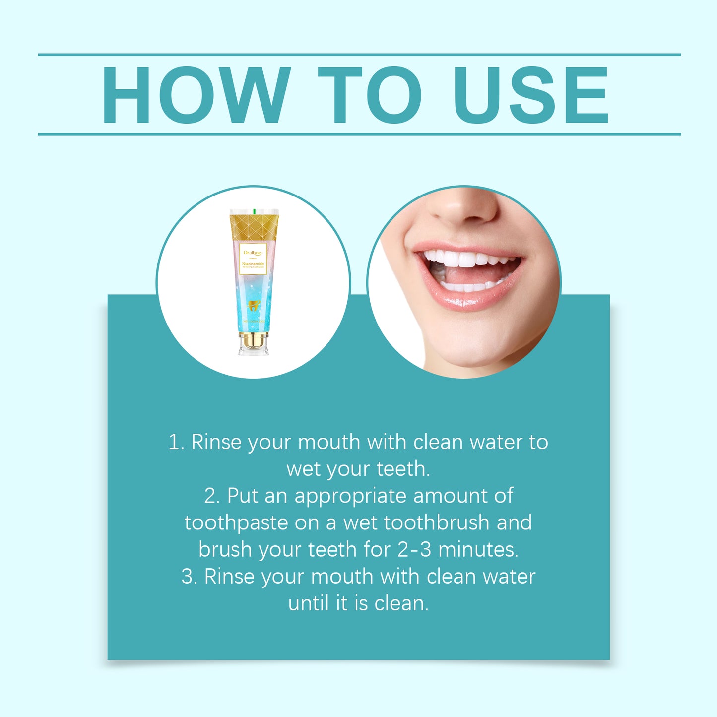 Oralhoe Brightening Toothpaste, Gentle Daily Care Toothpaste For Removing Stains, Brightening And Refreshing, And Reducing Odors