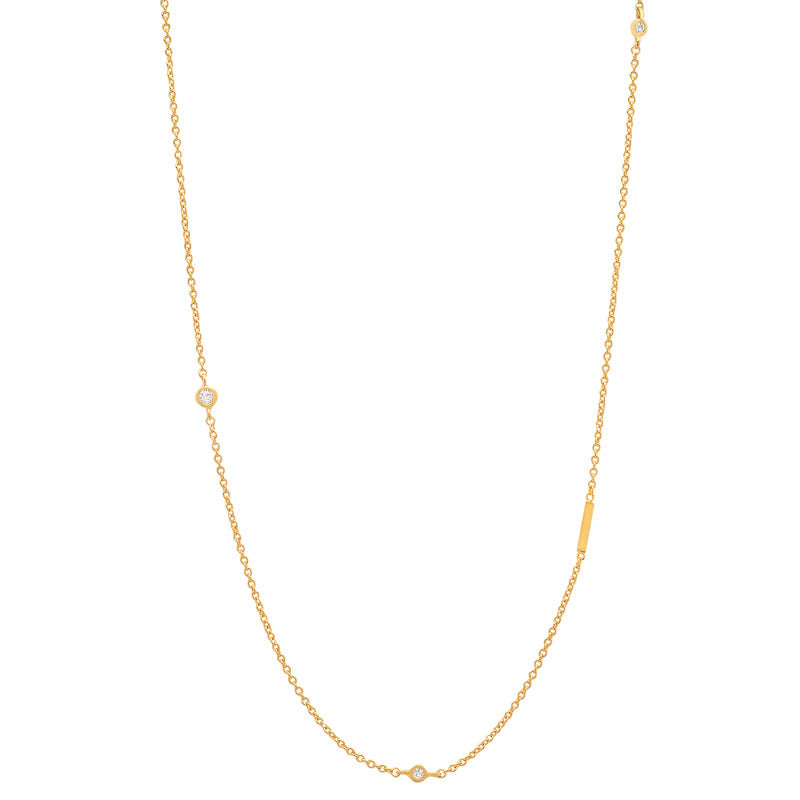 18K Gold Plated 26 Letter Stainless Steel Necklace