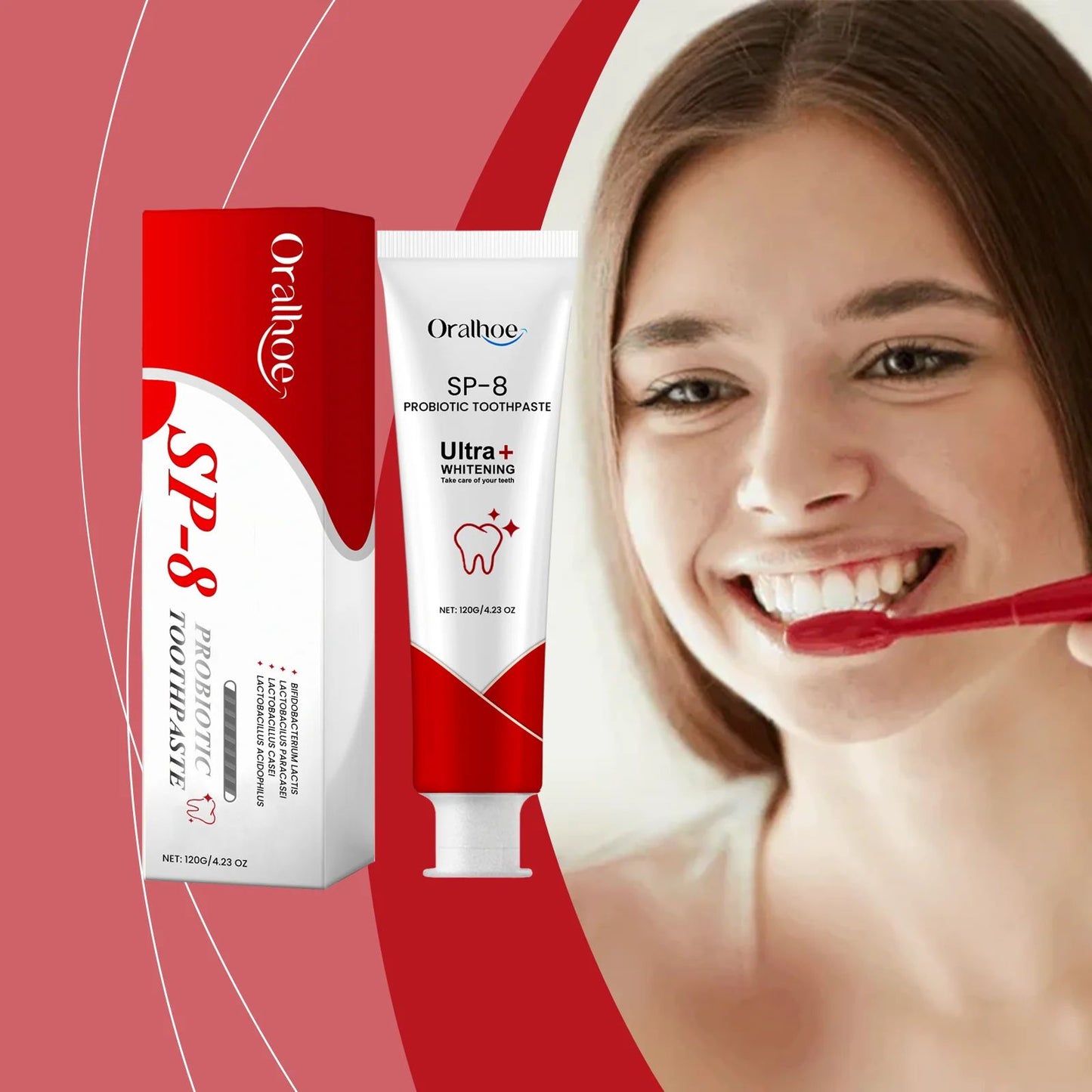Oralhoe Probiotics Brightening Mint Toothpaste Fresh Breath Clean Beautiful Teeth Care For Teeth Oral Care