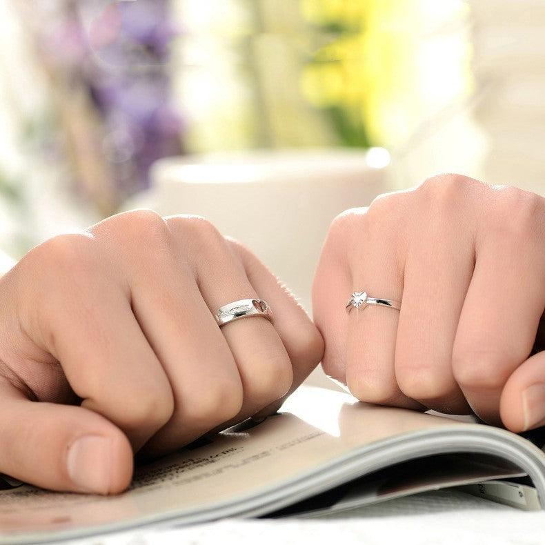 S925 Silver Couple Ring Eternal Love