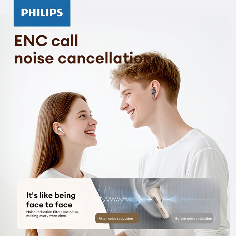 2025 Philips TAT1420 U - Shaped Patented Fit Long - Wear Wireless Earbuds Users Office Study Comfort