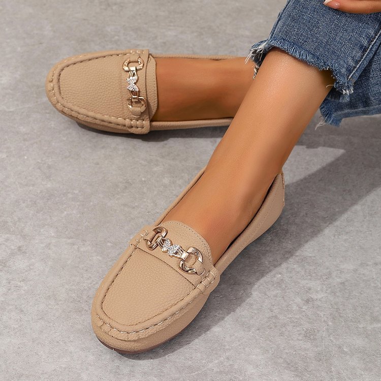New Spring And Autumn Flat Bottom Slip-on Versatile Soft Bottom Comfortable Shallow Mouth Pumps