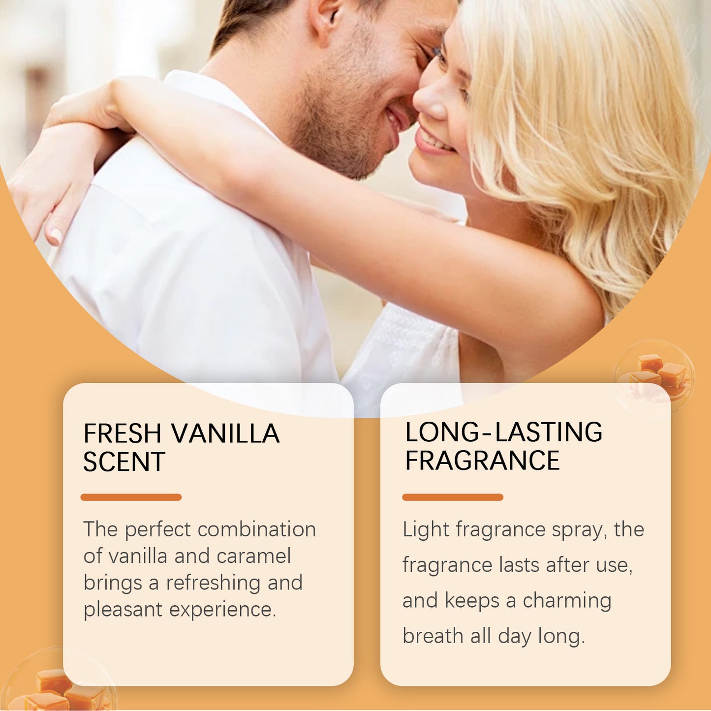 EELHOE Caramelized Vanilla Body Perfume Spray, Light Fragrance Soft Fragrance With Natural Fresh And Not Greasy Light Fragrance