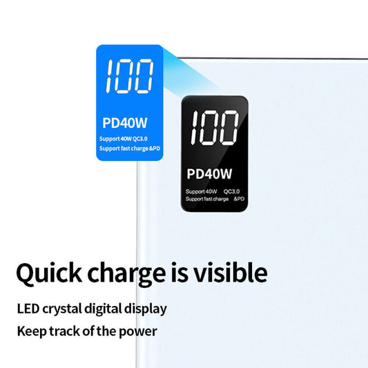 80000mAh Fast External Portable Power Bank Backup Battery Charger For Cell Phone
