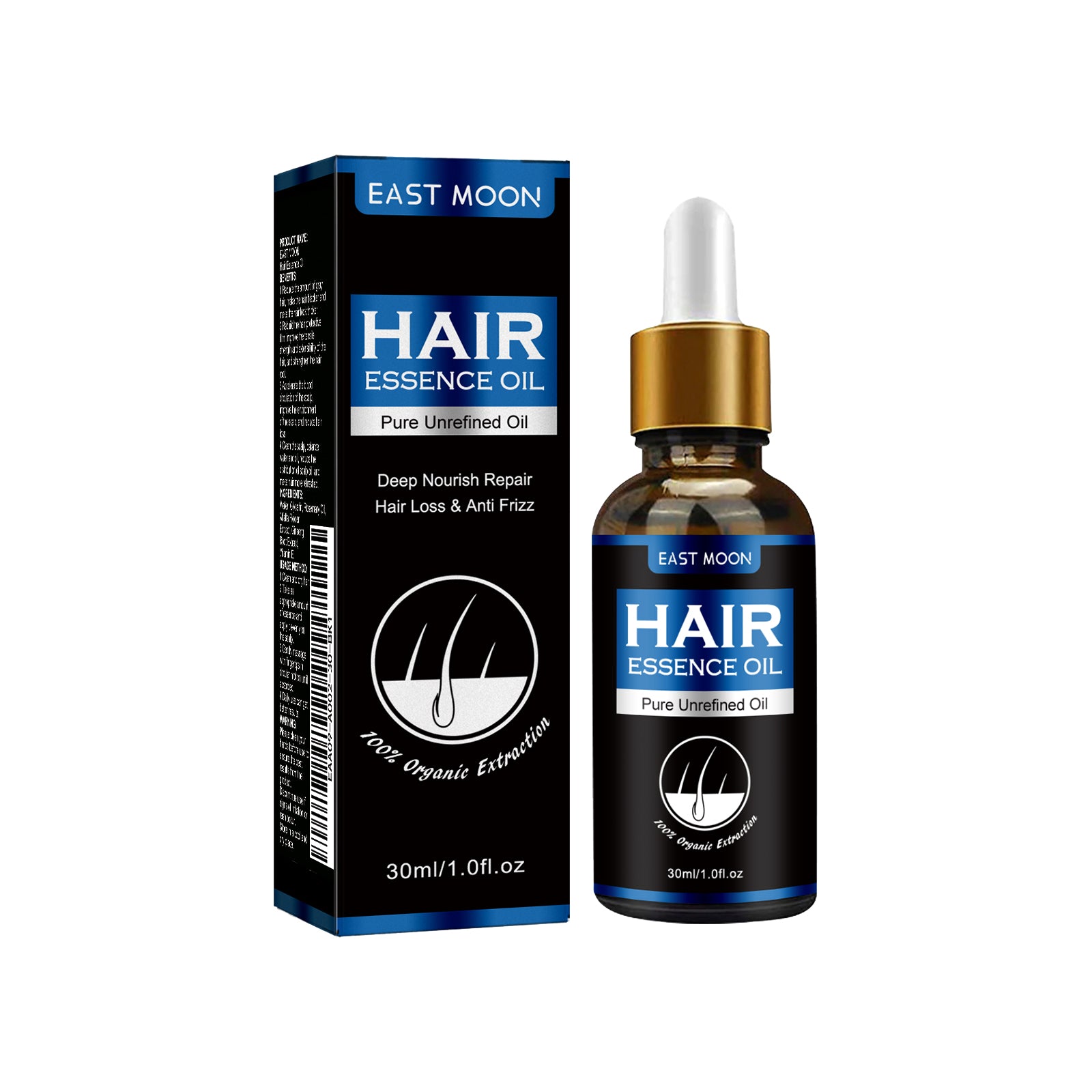 East Moon Men's Dense Hair Essence, Strengthening Nourishing Solid Hair Care Solution