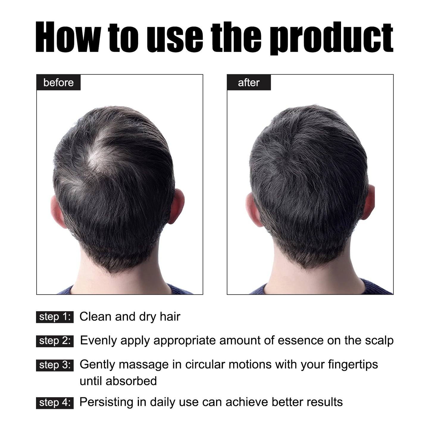 East Moon Men's Dense Hair Essence, Strengthening Nourishing Solid Hair Care Solution
