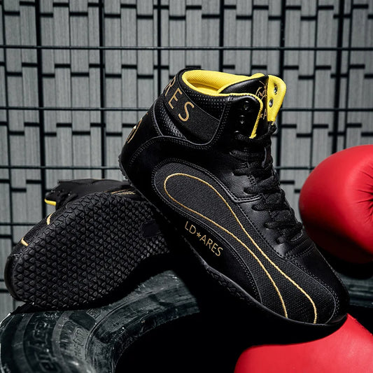 Men's Professional Non-Slip Wear-Resistant Sanda Fighting & Muay Thai Training Boxing Shoes Children's Wrestling Shoes