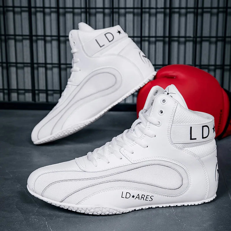 Men's Professional Non-Slip Wear-Resistant Sanda Fighting & Muay Thai Training Boxing Shoes Children's Wrestling Shoes