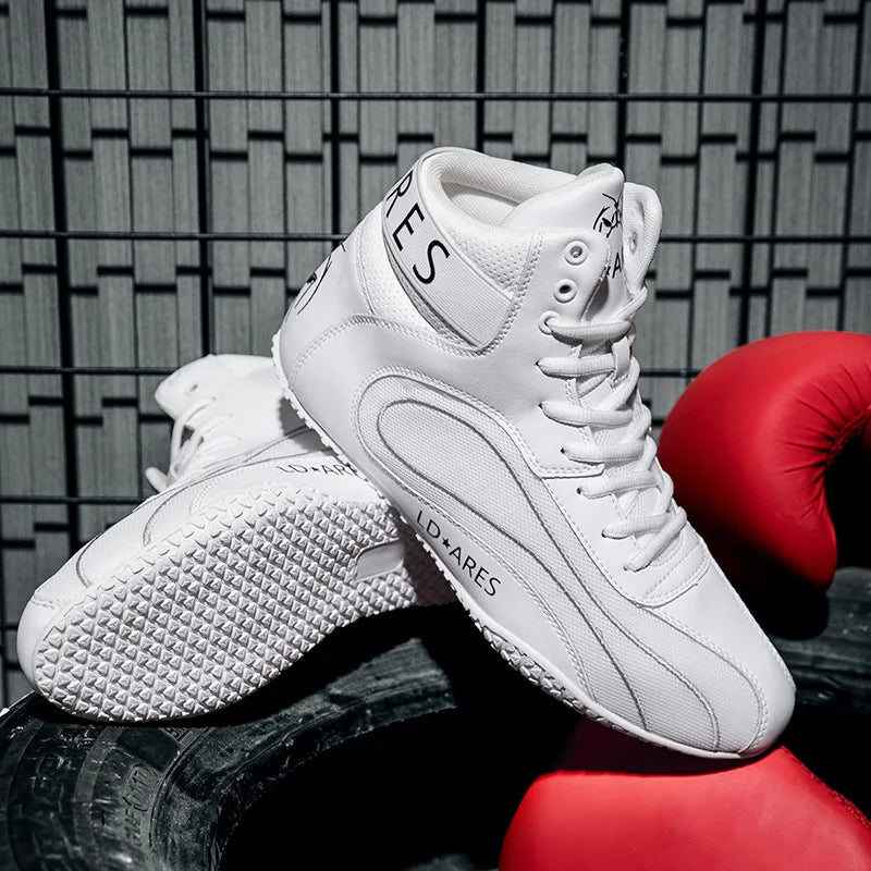 Men's Professional Non-Slip Wear-Resistant Sanda Fighting & Muay Thai Training Boxing Shoes Children's Wrestling Shoes