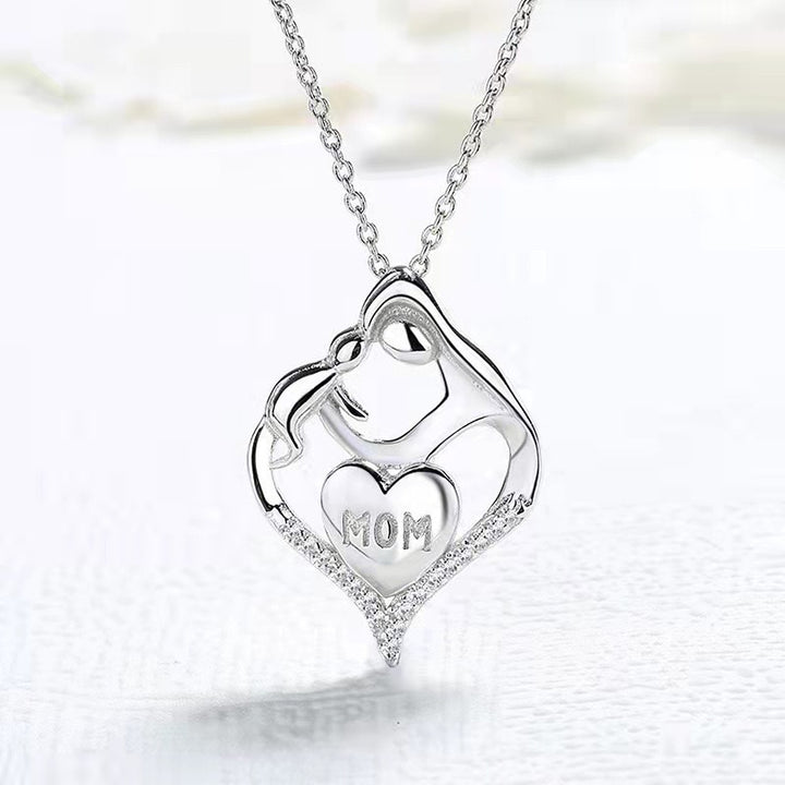 S925 Sterling Silver Pendant To Give Mom Simple Necklace