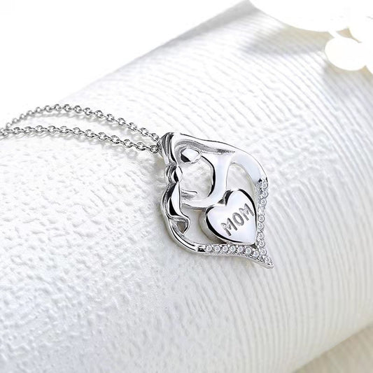 S925 Sterling Silver Pendant To Give Mom Simple Necklace