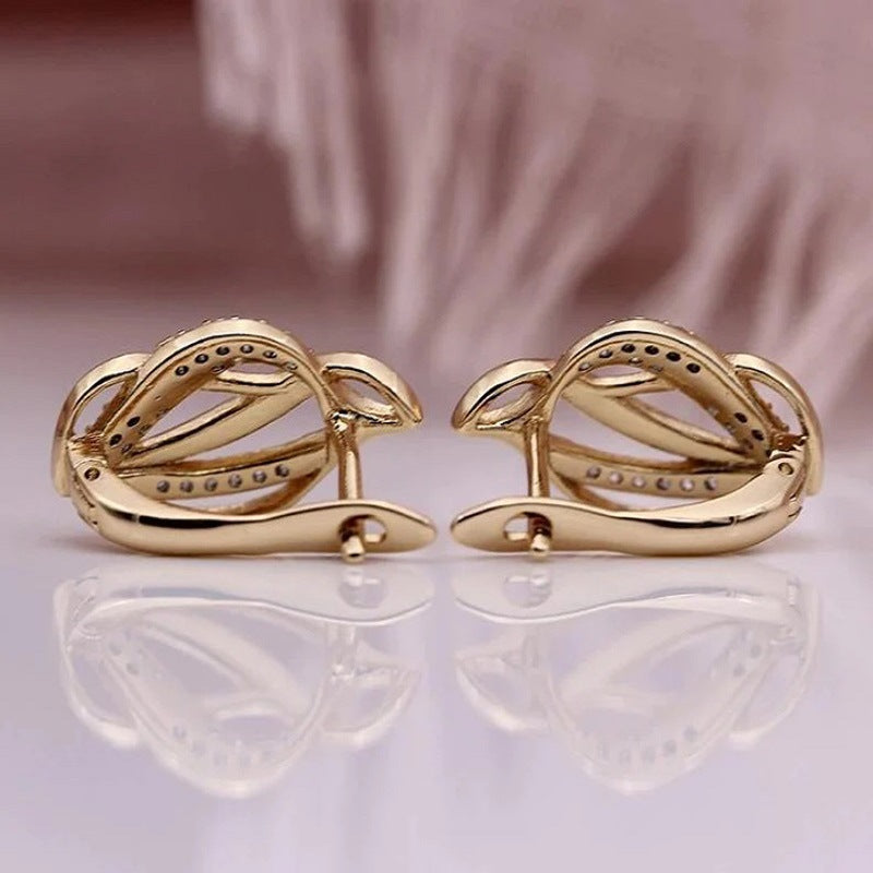 Fashion Personalized Twist Irregular Ear Studs