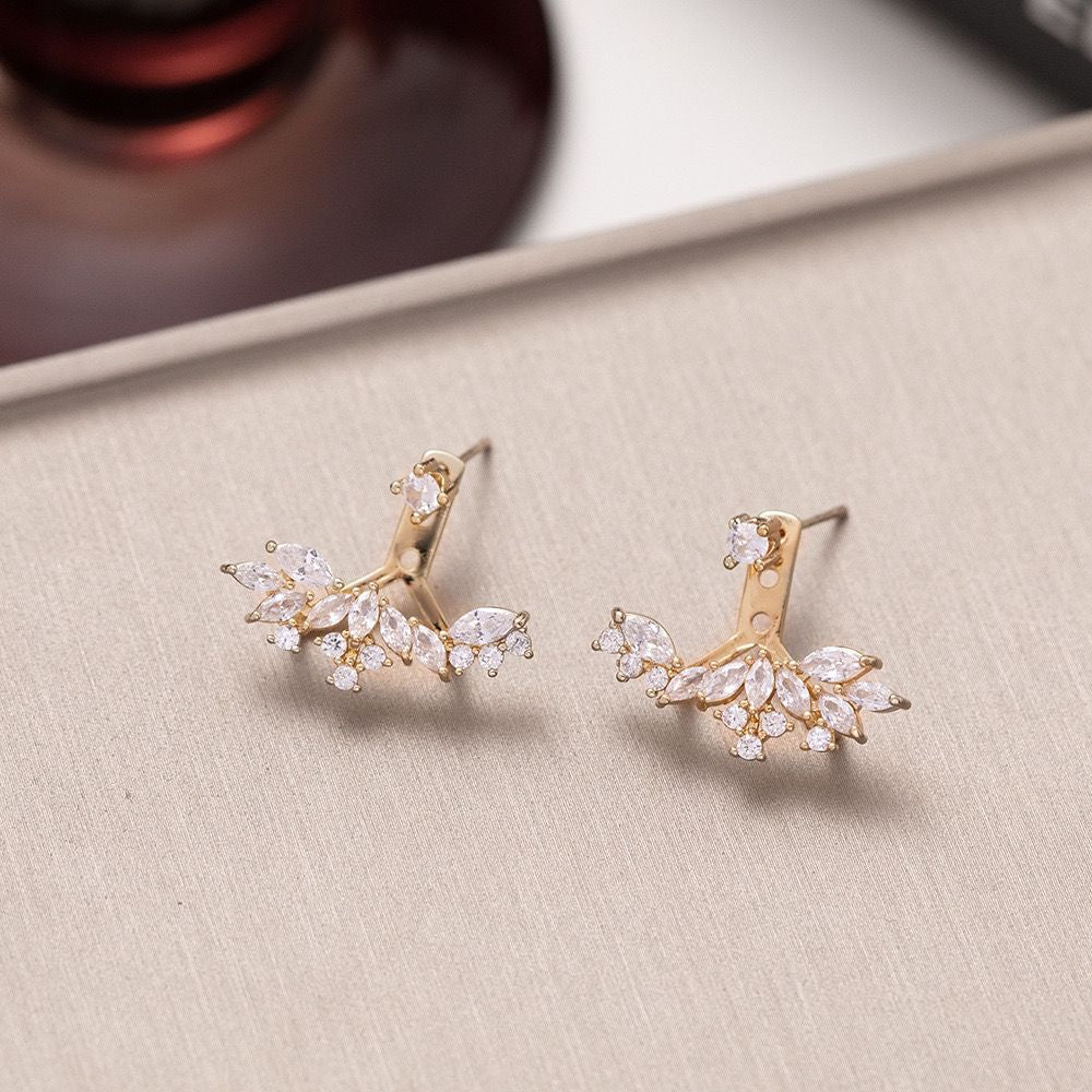 925 Sterling Silver 18K Gold Plating Special-interest Design Angel Wing Stud Earrings