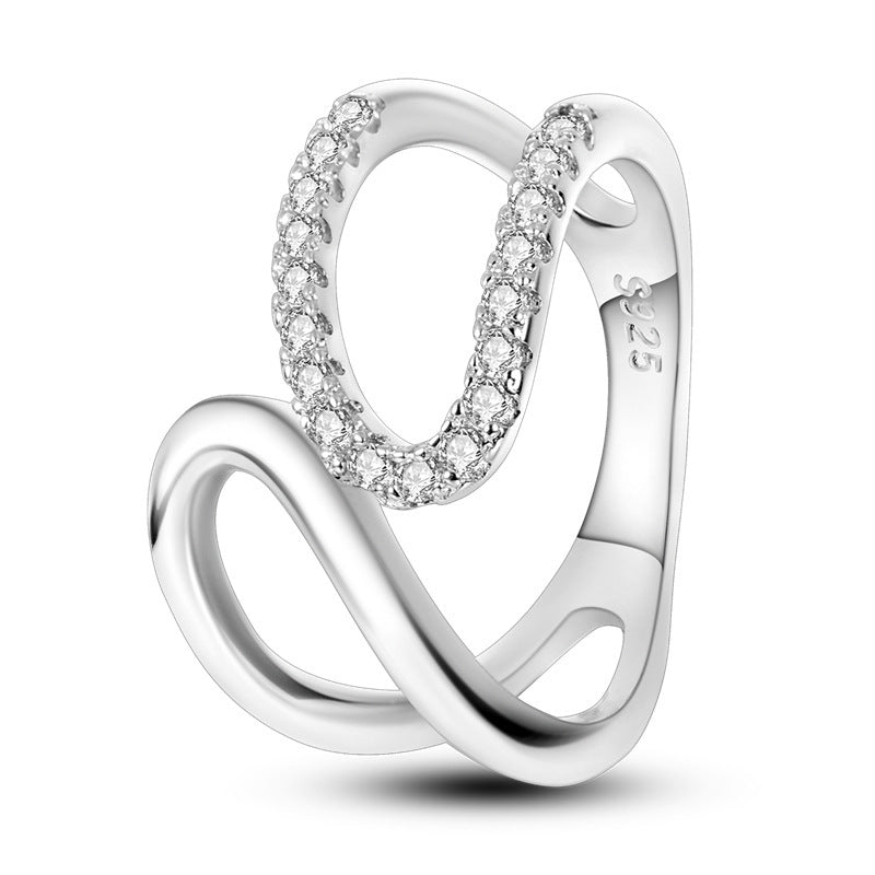 Sterling Silver Women's Fashion High-grade Light Luxury Ring