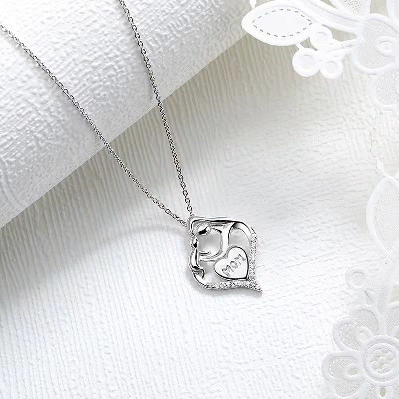 S925 Sterling Silver Pendant To Give Mom Simple Necklace