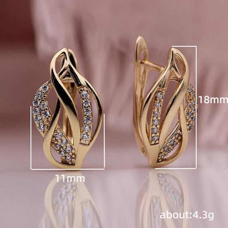 Fashion Personalized Twist Irregular Ear Studs