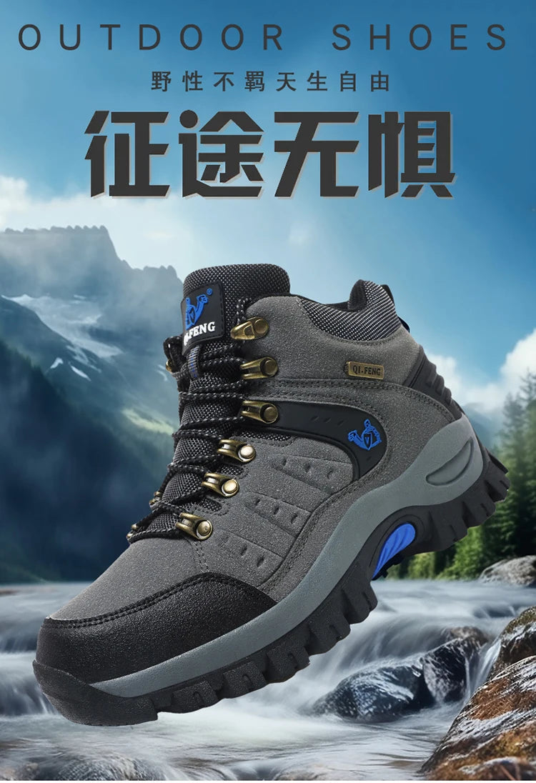 Trendy Classic Men Ankle Boots Wear Resisting Hiking Shoes Cow Suede Men Boot Comfortable Walking Sneaker For Man Tactical Shoes