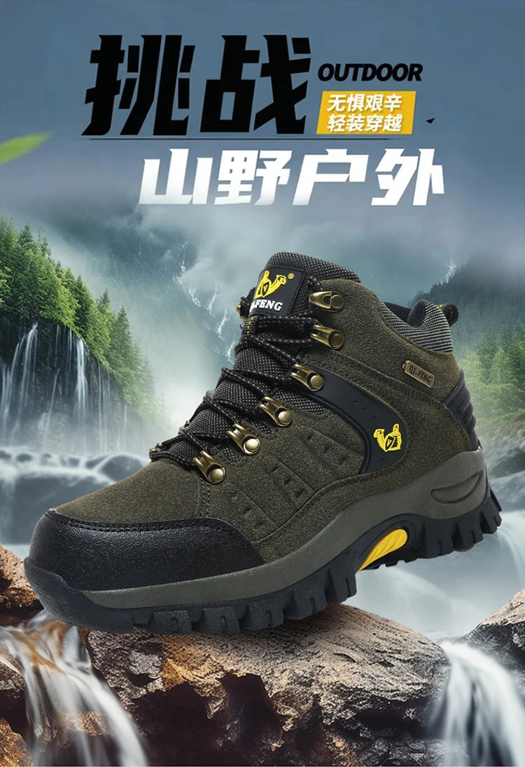 Trendy Classic Men Ankle Boots Wear Resisting Hiking Shoes Cow Suede Men Boot Comfortable Walking Sneaker For Man Tactical Shoes