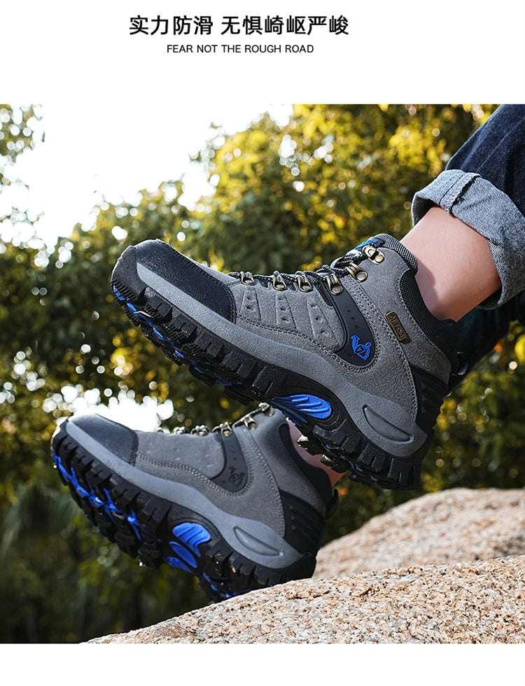 Trendy Classic Men Ankle Boots Wear Resisting Hiking Shoes Cow Suede Men Boot Comfortable Walking Sneaker For Man Tactical Shoes