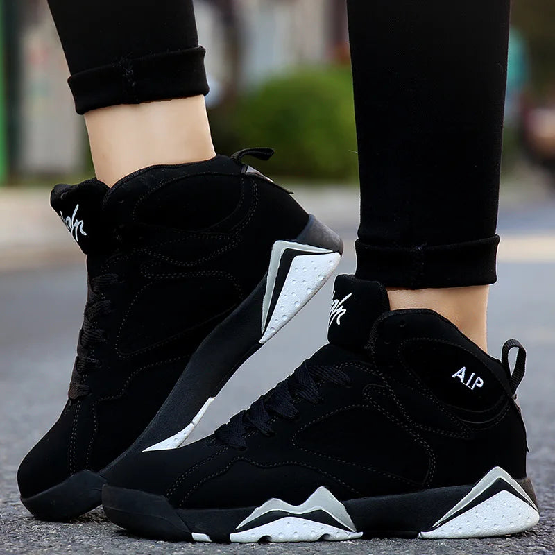 Men's basketball shoes high top sports shoes wear-resistant couple style casual youth outdoor style