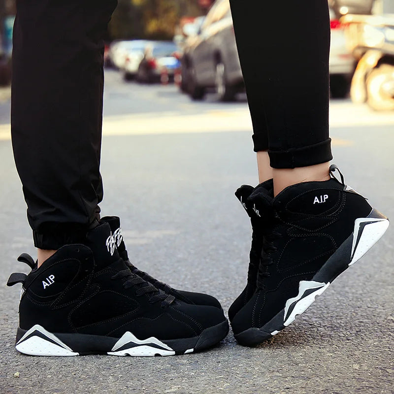 Men's basketball shoes high top sports shoes wear-resistant couple style casual youth outdoor style