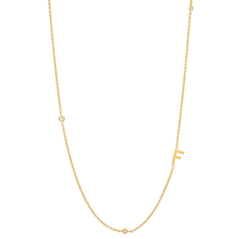 18K Gold Plated 26 Letter Stainless Steel Necklace