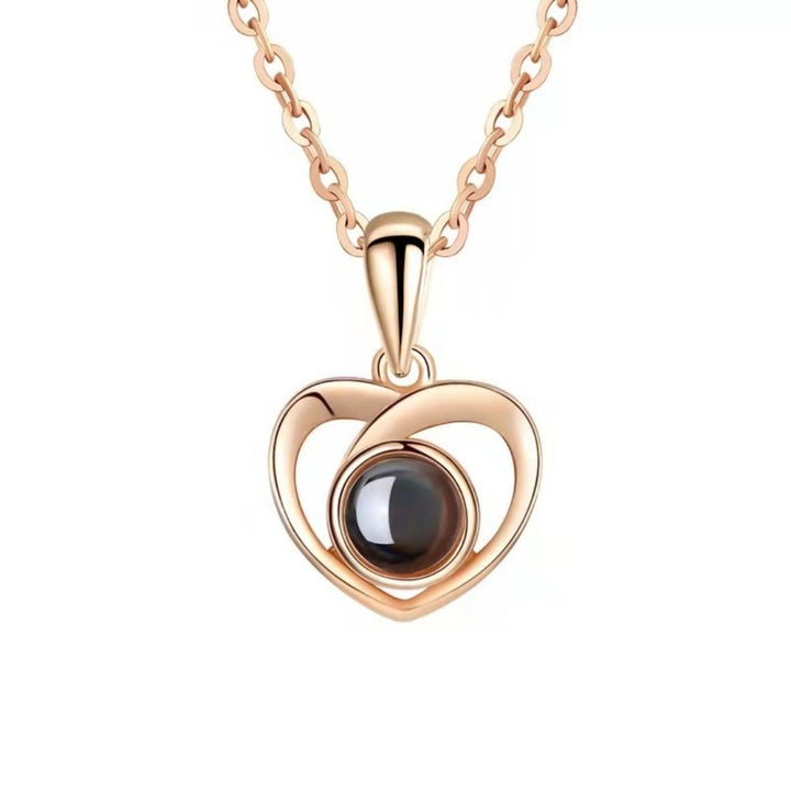 Copper Heart-shaped Luxury Necklace For Women