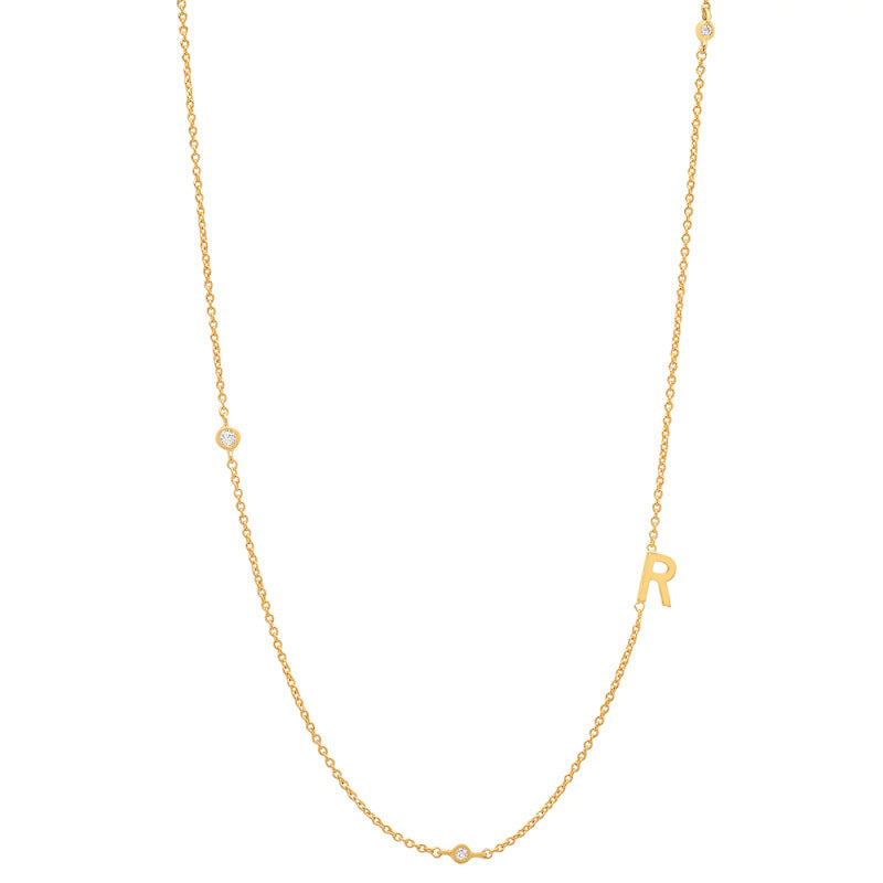 18K Gold Plated 26 Letter Stainless Steel Necklace