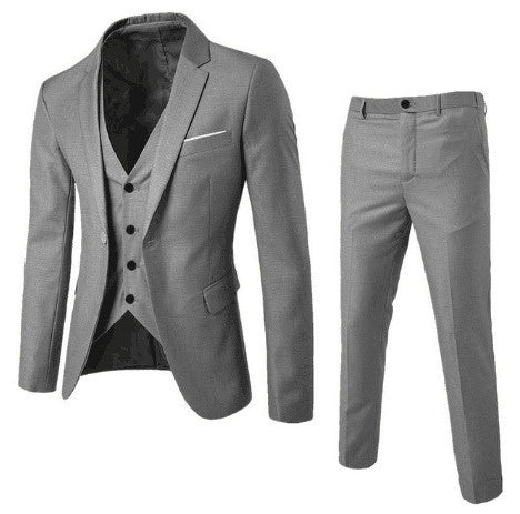 Men's Business Cotton Blend Casual Suit