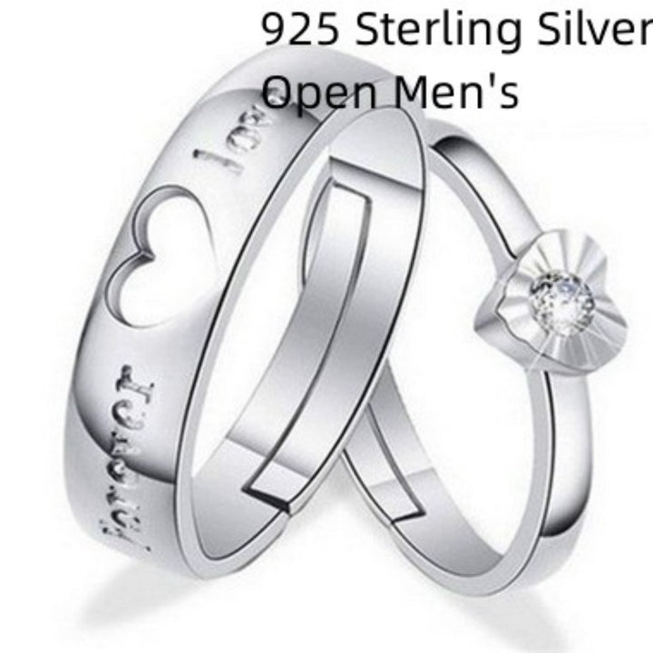 S925 Silver Couple Ring Eternal Love