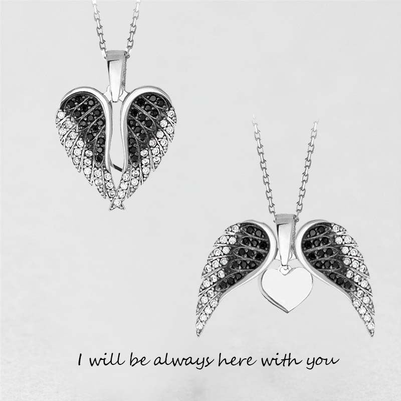 Ladies' Angel Wings Heart Pendant Necklace