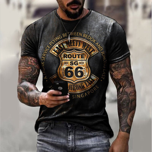 Marathon T-shirt Plus Size Men's