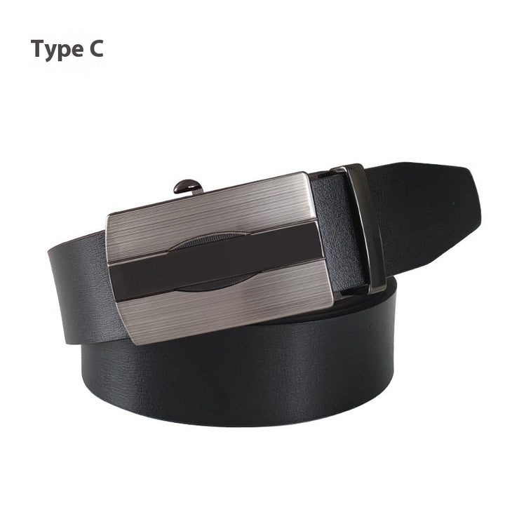 PU Classic Casual Business All-match Automatic Buckle Toothless Men's Belt